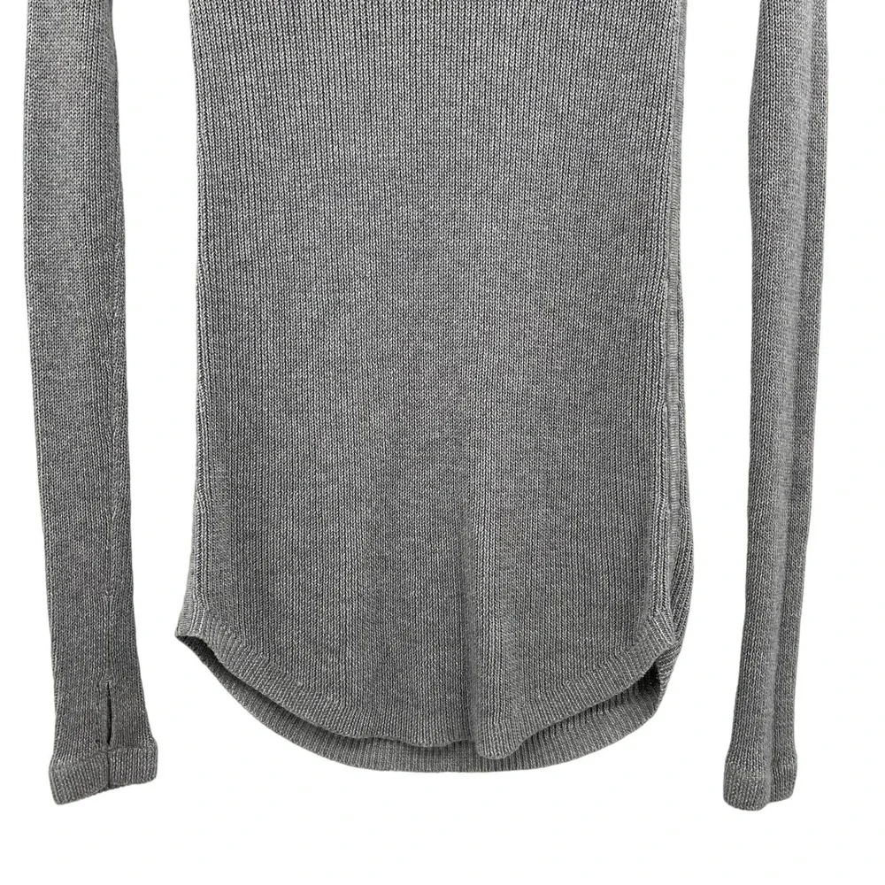 Lululemon Cabin Yogi Long Sleeve Pullover Sweater Heathered Grey Crewneck Size 0